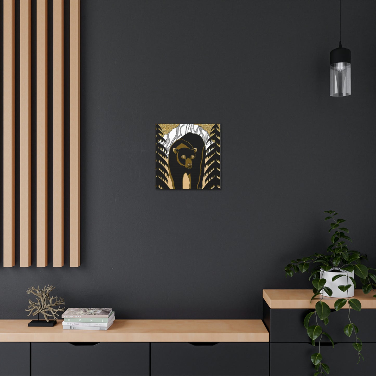 Dancing Art Deco Bear - Canvas