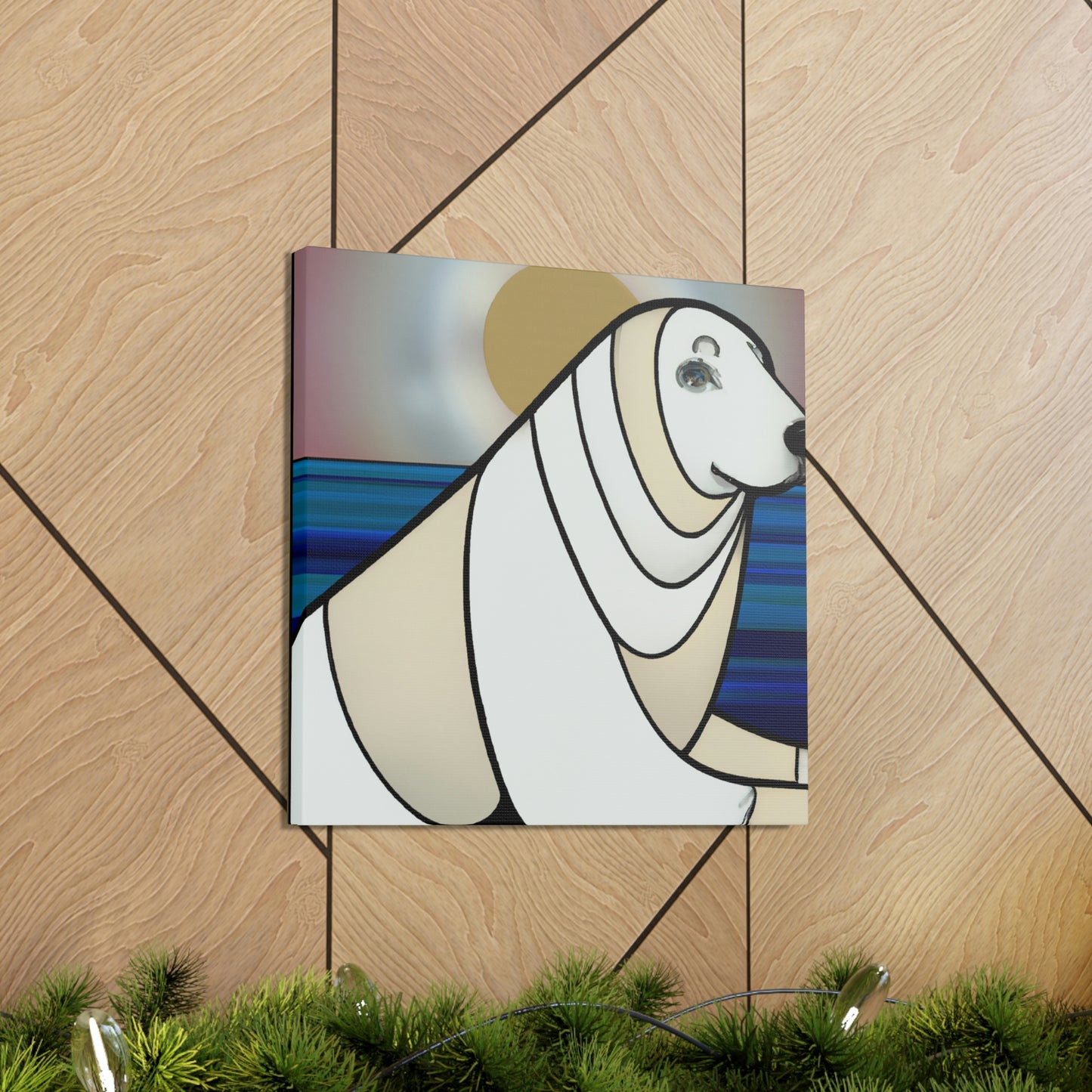 "Ermine in Moonlight Glow" - Canvas