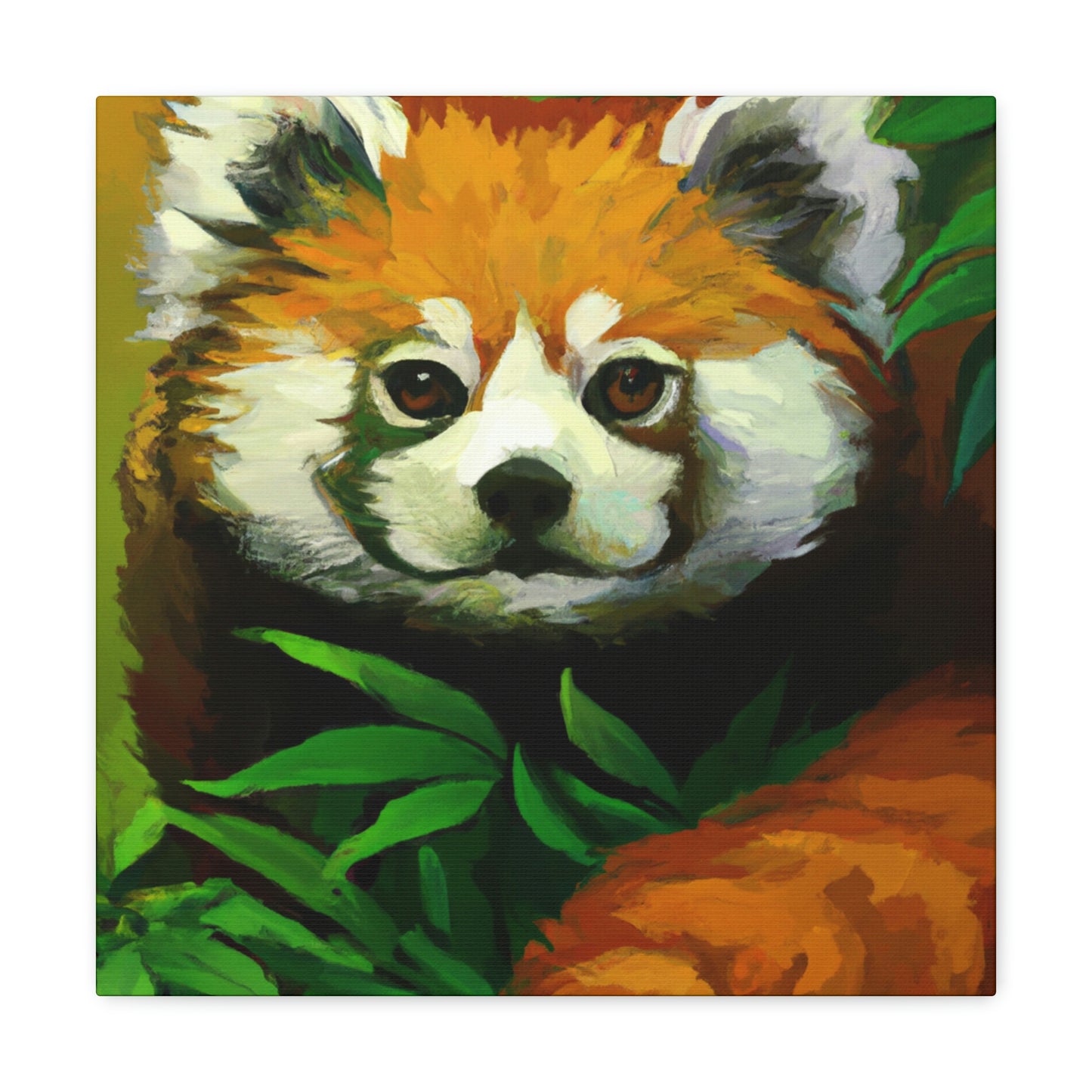 Red Panda in Art Deco - Canvas