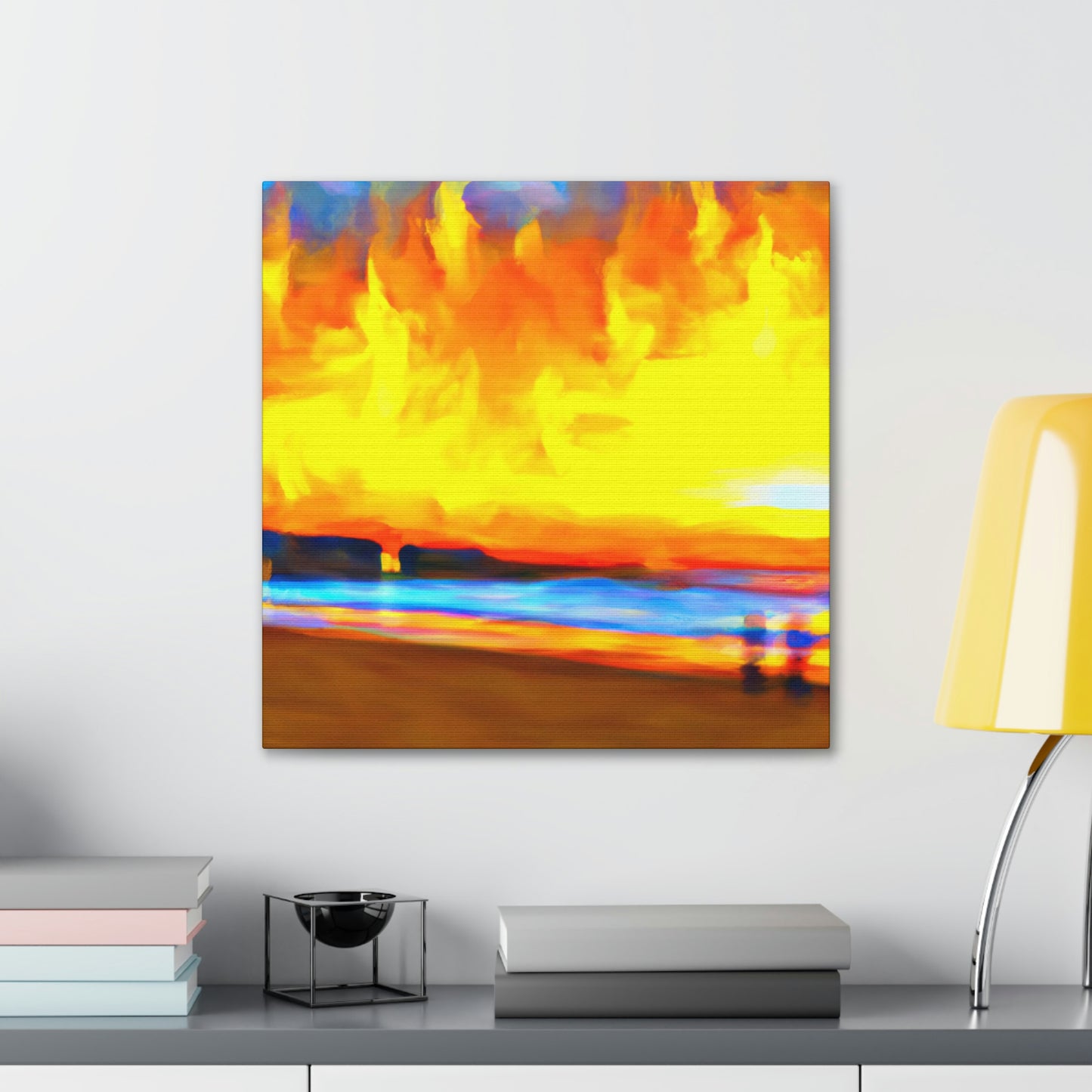 A Framed Glowing Sunset - Canvas