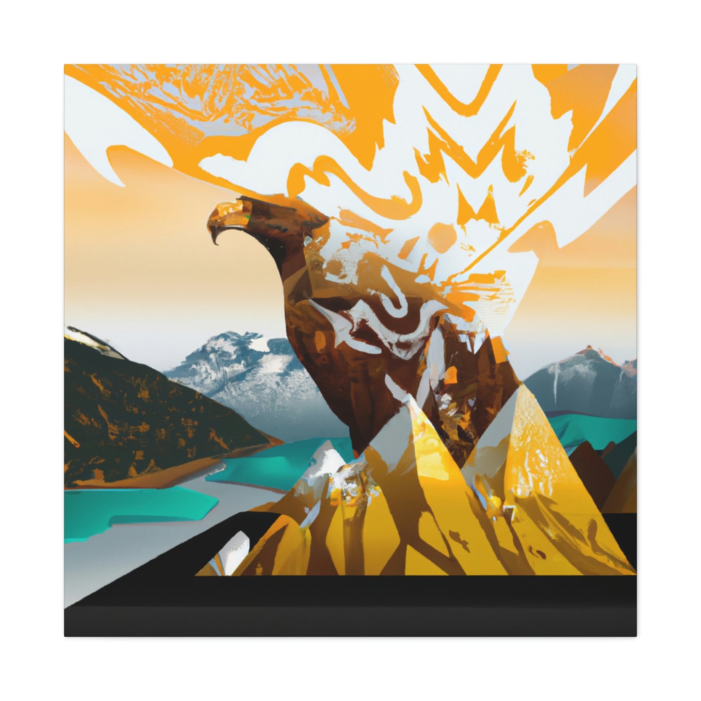 Golden Eagle Soaring High - Canvas