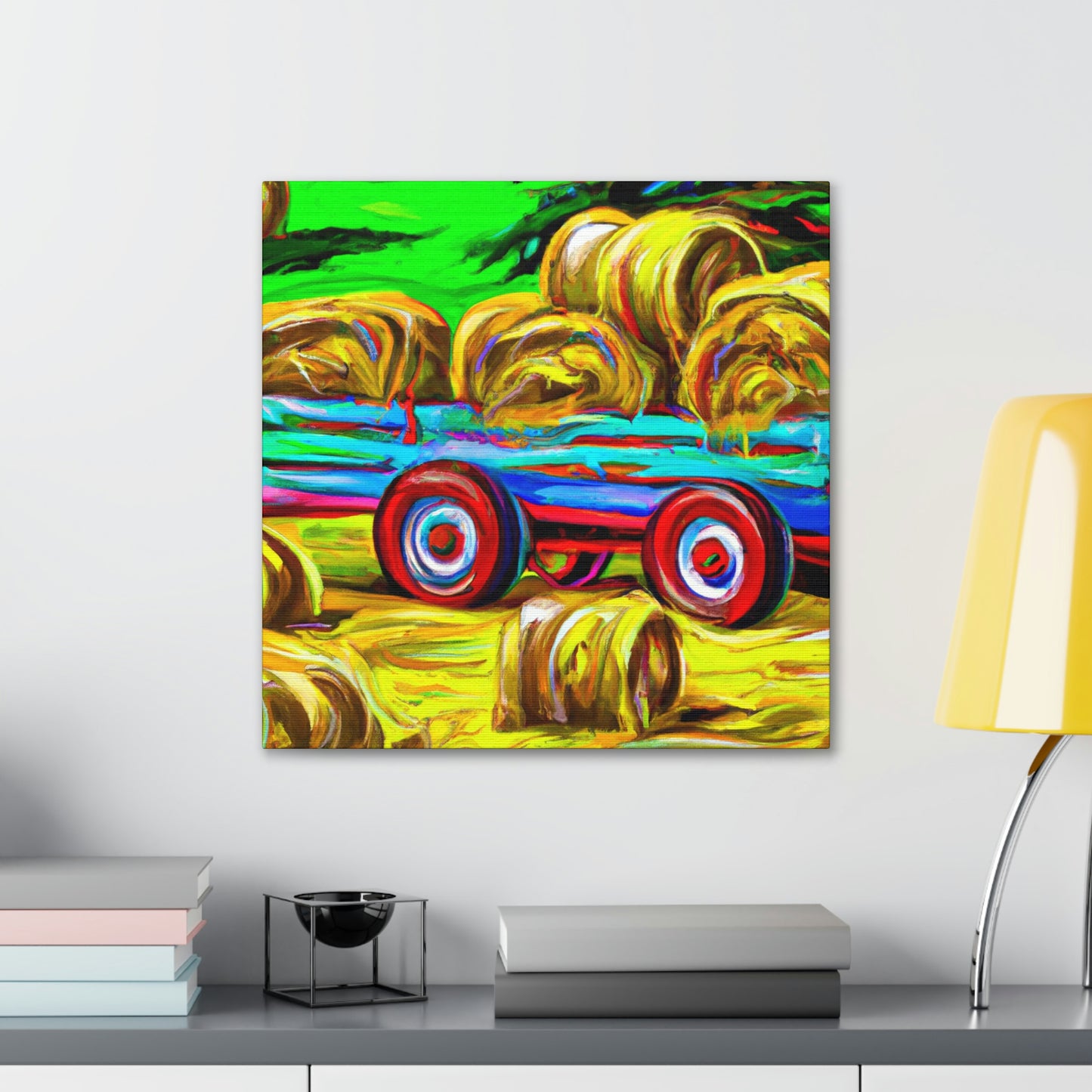 "Hay Wagon in Dreams" - Canvas