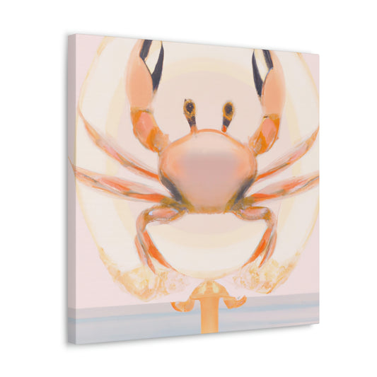 Crab on White Canvas - Canvas