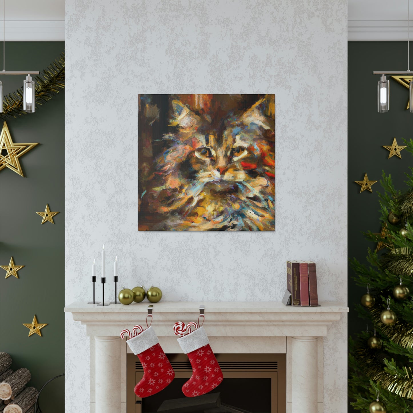 "Maine Coon Impressionism" - Canvas