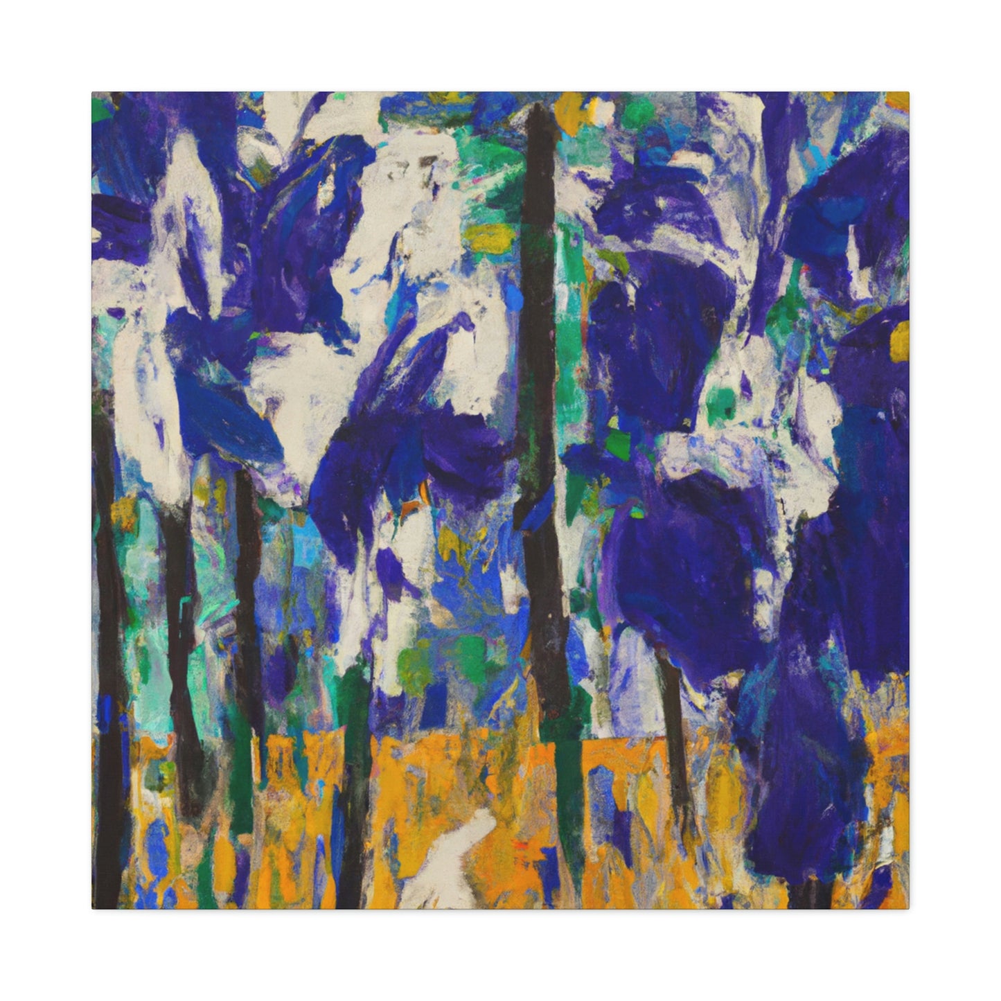 "Iris in Abstraction". - Canvas