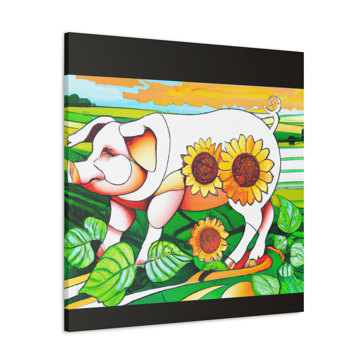 Pig inPastelHues - Canvas