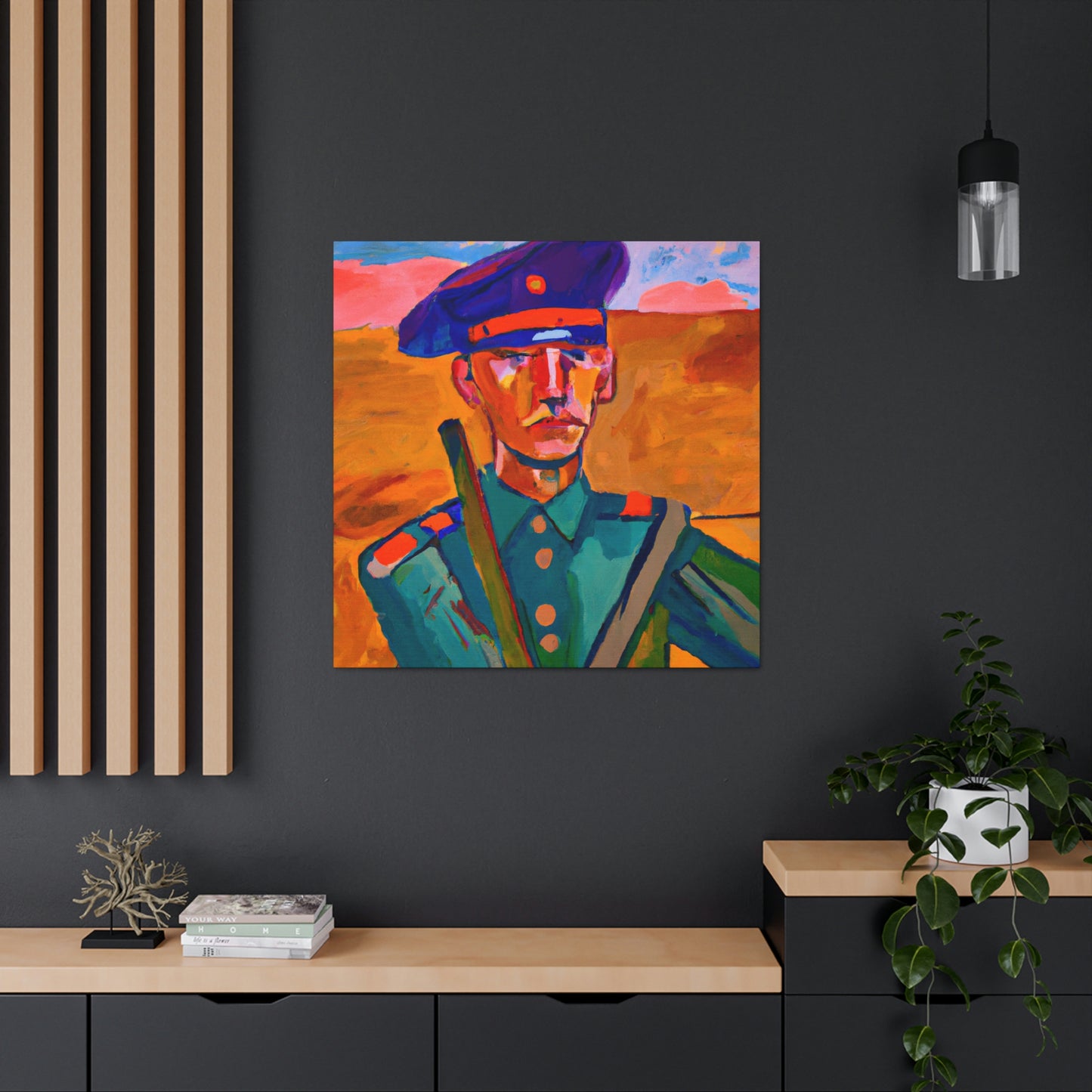 "Warrior with Fauvism" - Canvas