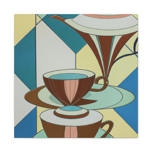 "Brewing Art Deco Tea" - Canvas