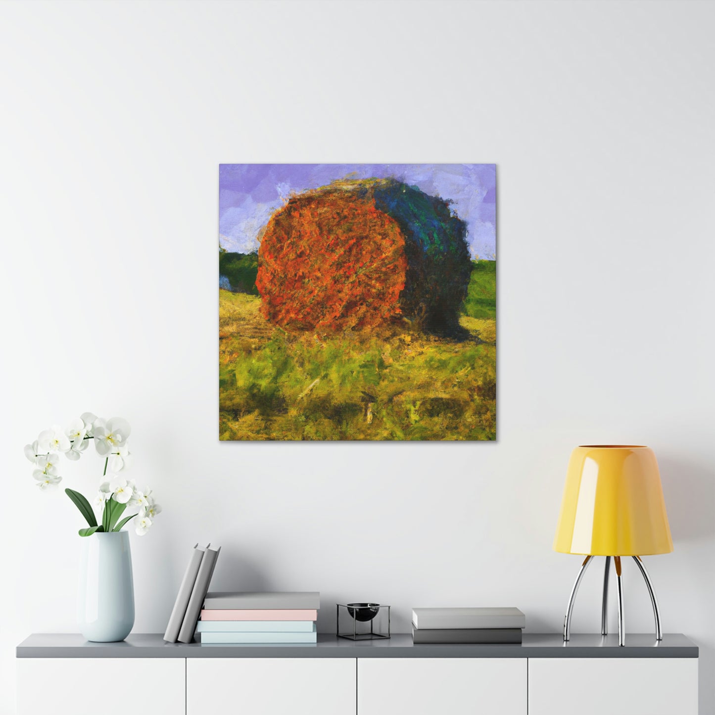 "Hay Bales in Bloom" - Canvas