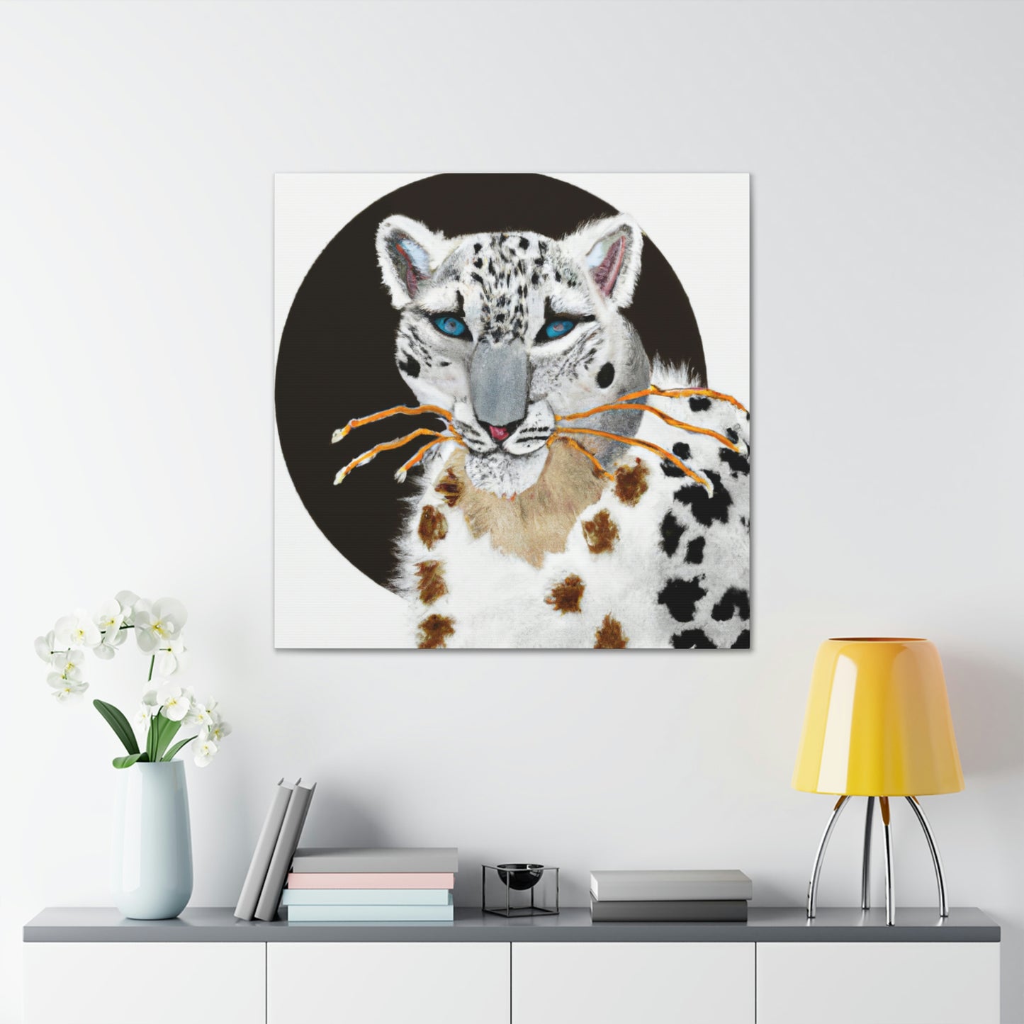 Snow Leopard Slumbering - Canvas