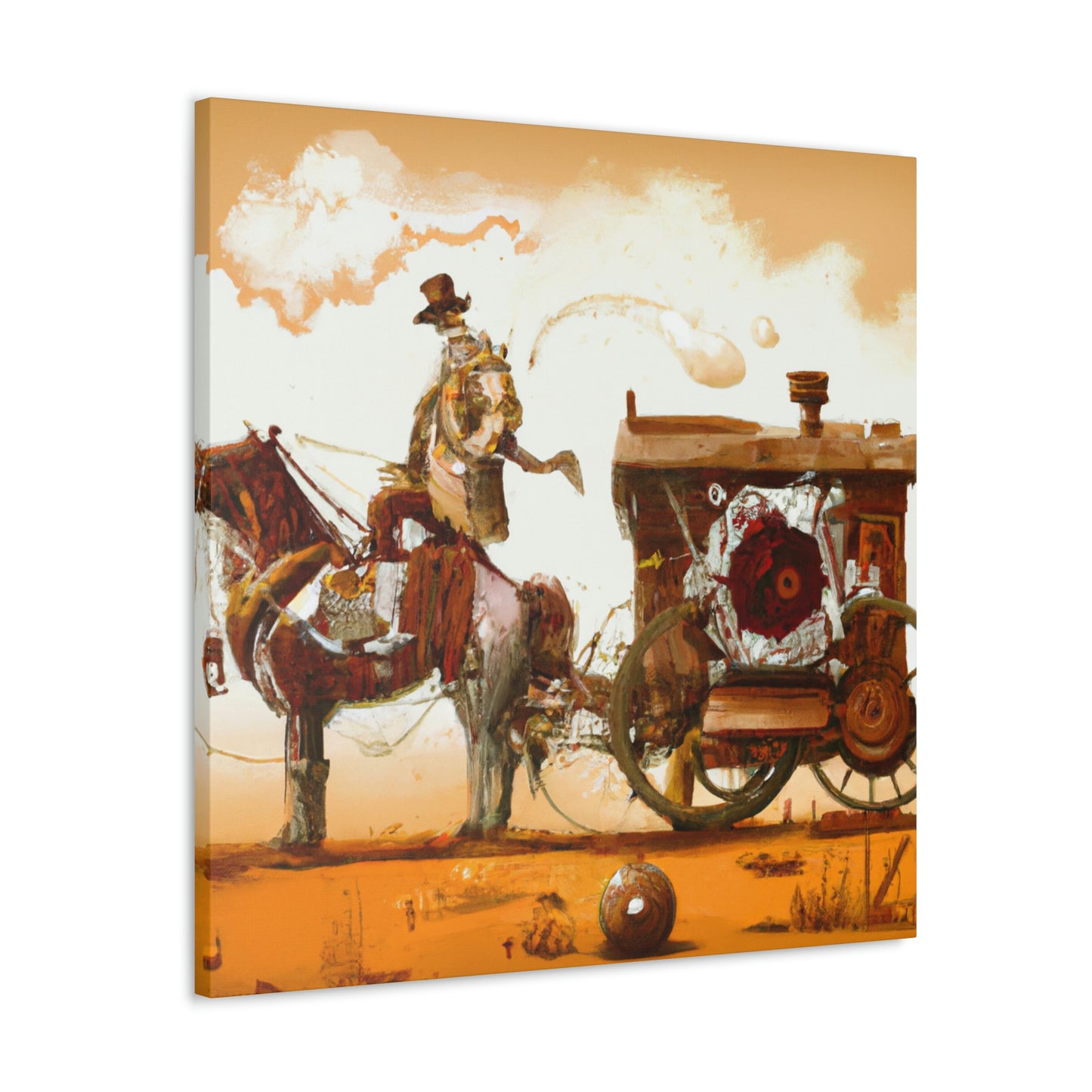 "Stagecoach Steam Adrift" - Canvas