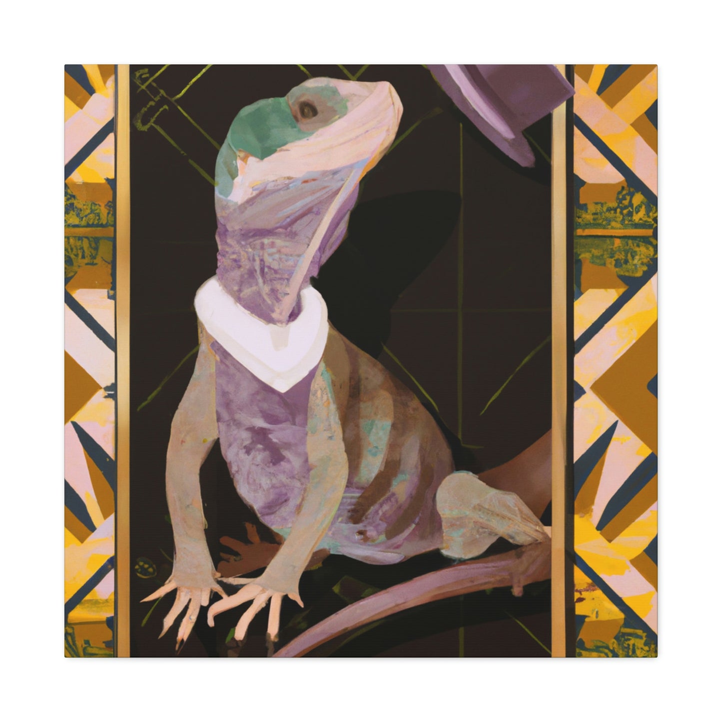 "Frothy Frilled Lizard" - Canvas