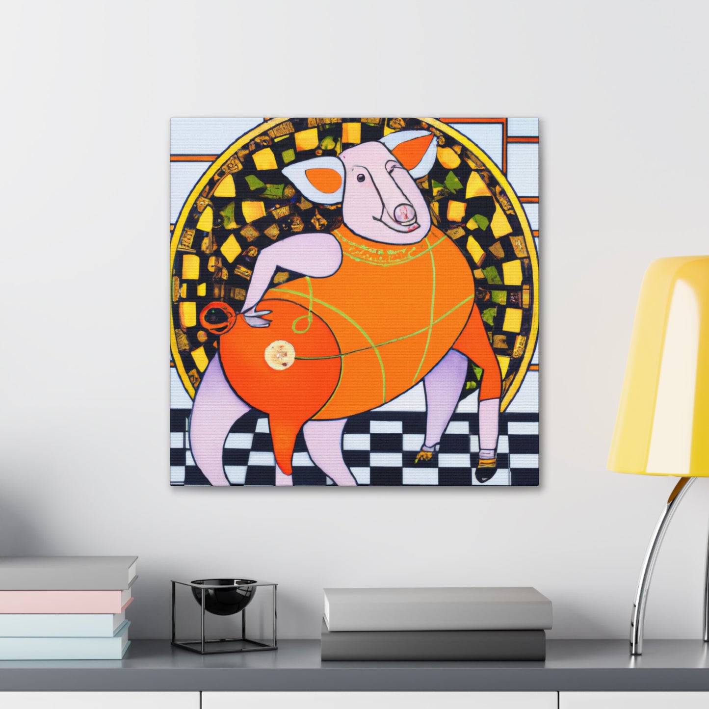 Bustling Bacon Beauty - Canvas