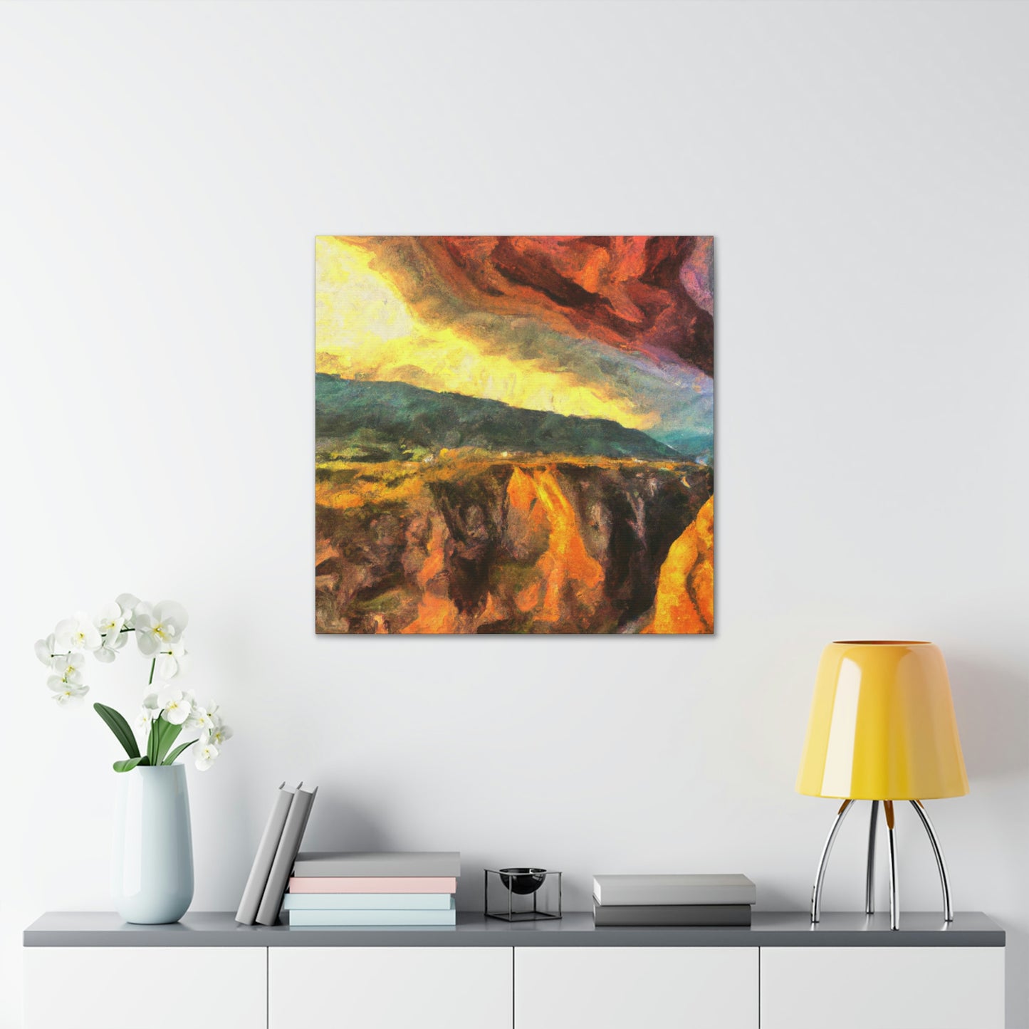 "Canyon in contrast Colors" - Canvas