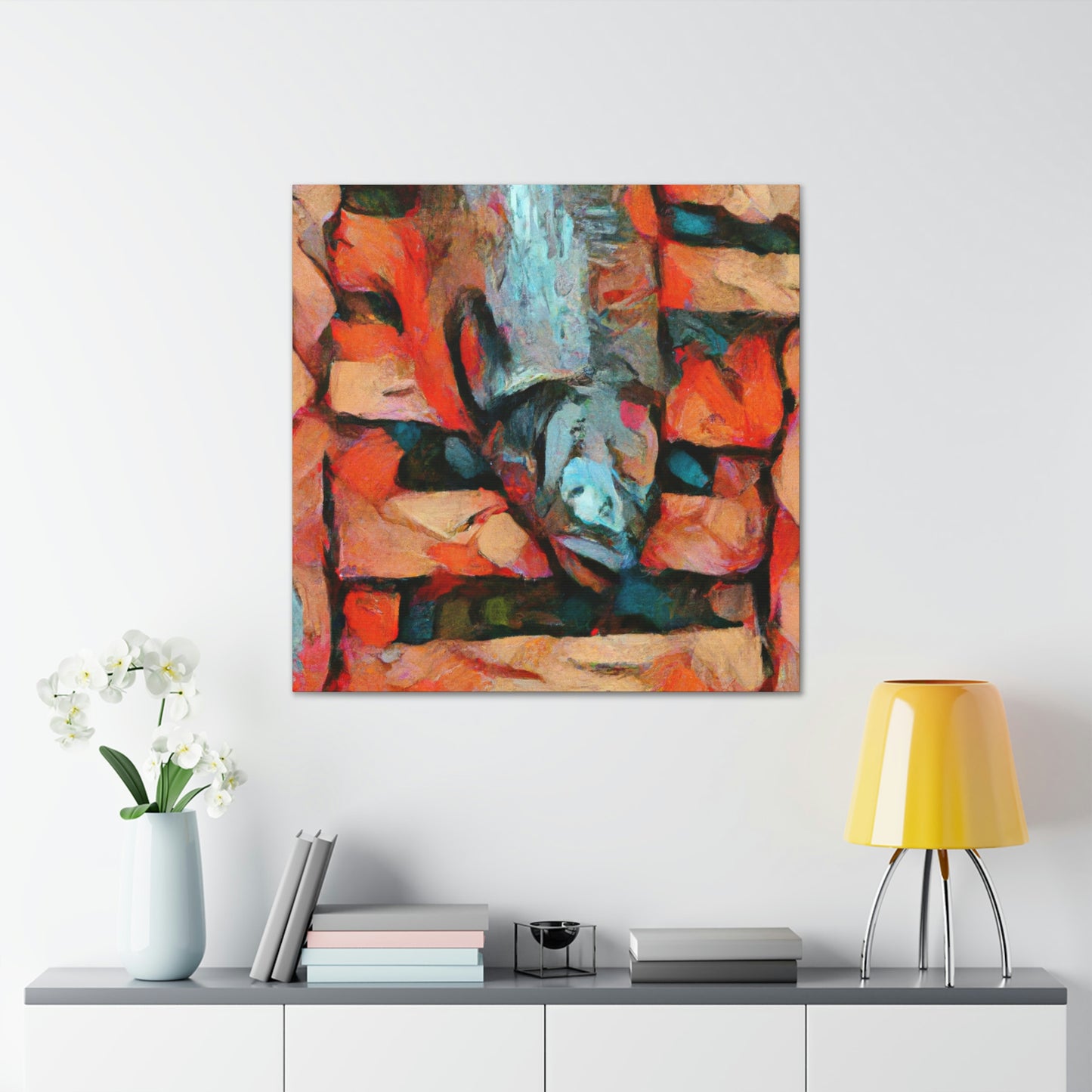 "Salmon and Moods" - Canvas