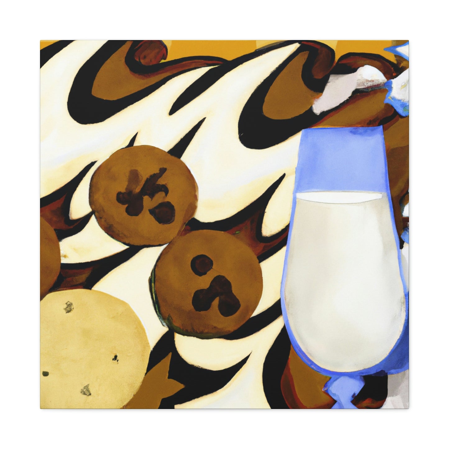 "Milk and Cookies Deco" - Canvas