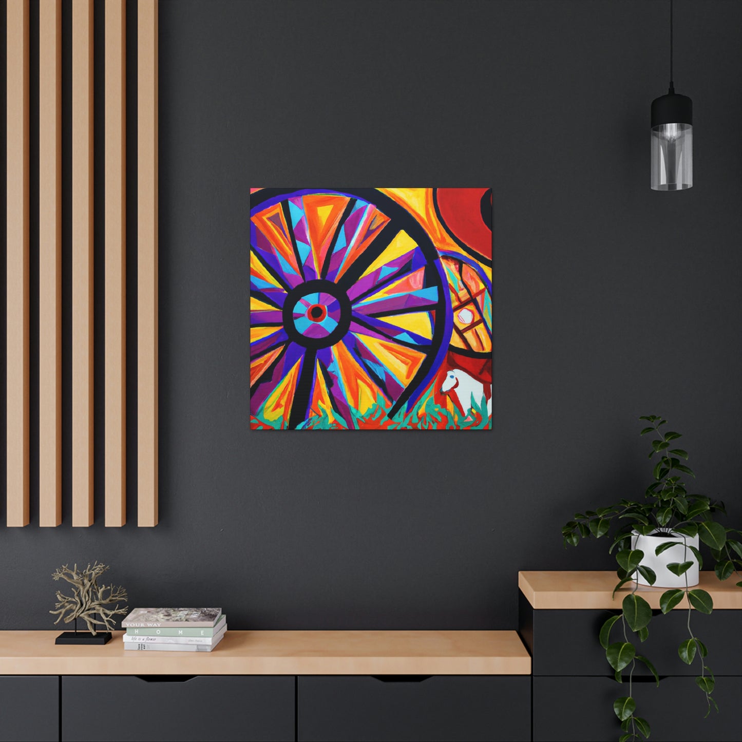 "Wagon Wheel Symphony" - Canvas