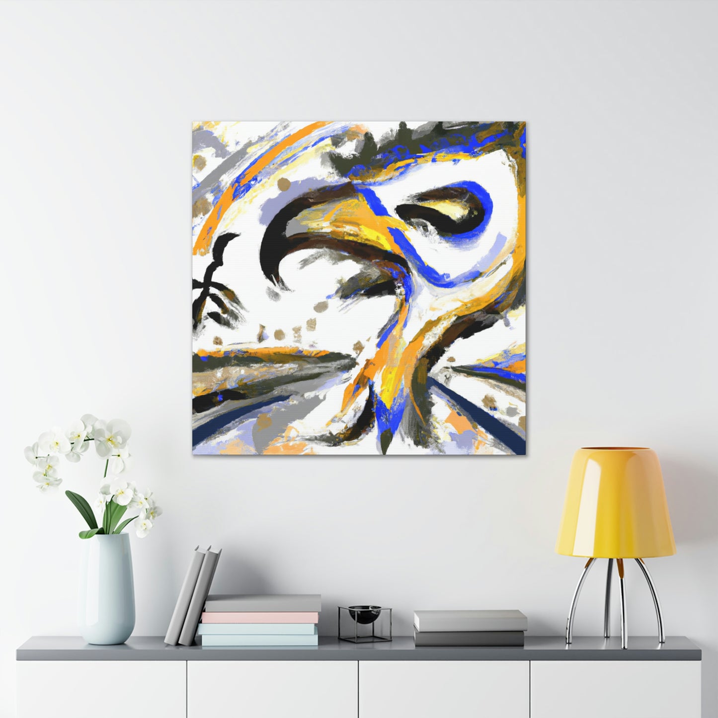 "Hawk in Flight Abstraction" - Canvas