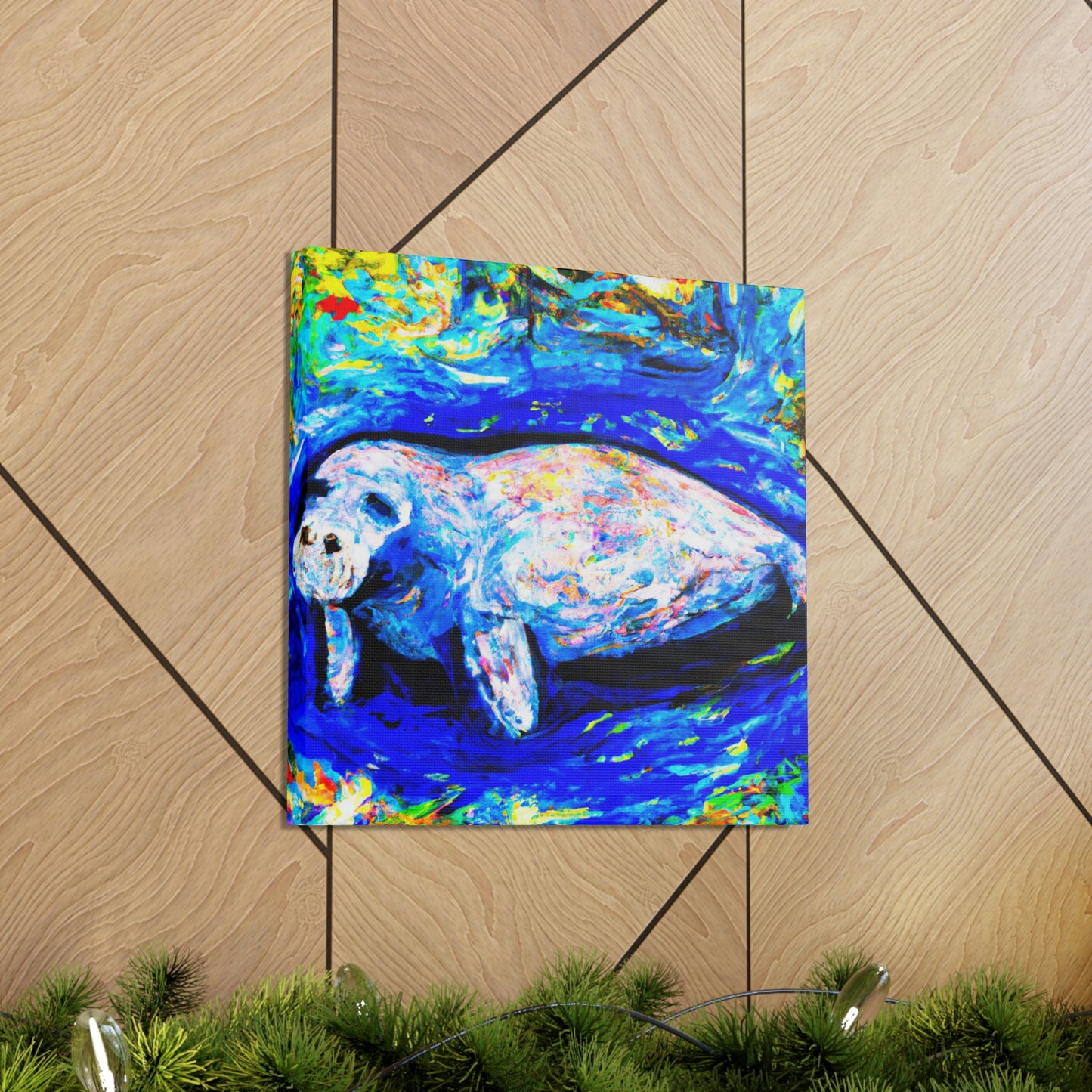 Manatee in Expressionism - Canvas