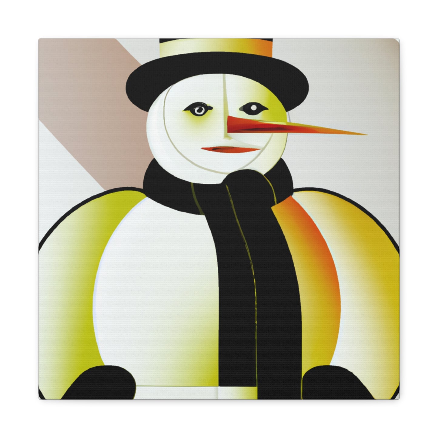 "Frosty Snowman Deco" - Canvas