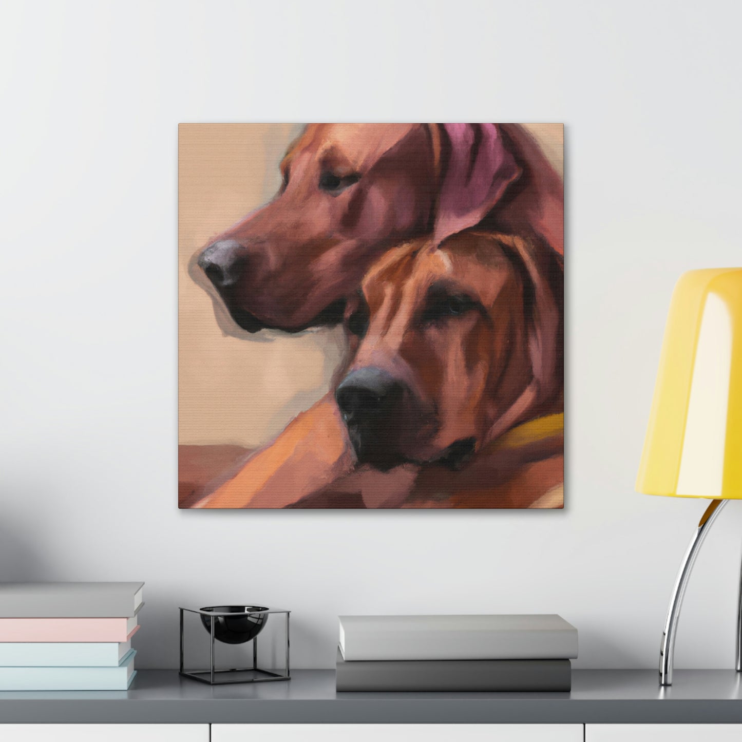 "Radiant Ridgeback Reflection" - Canvas