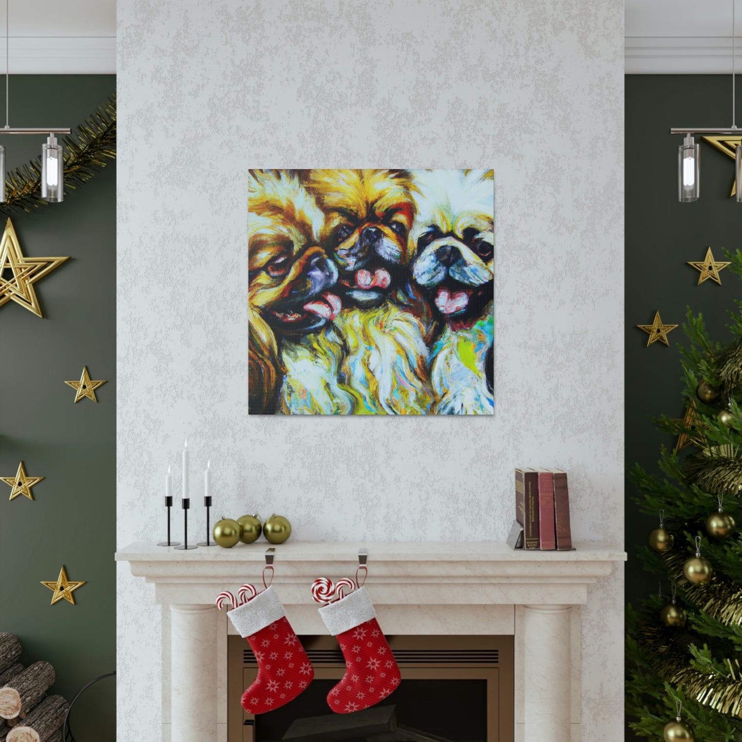 Pekingese Pride Expressionism - Canvas