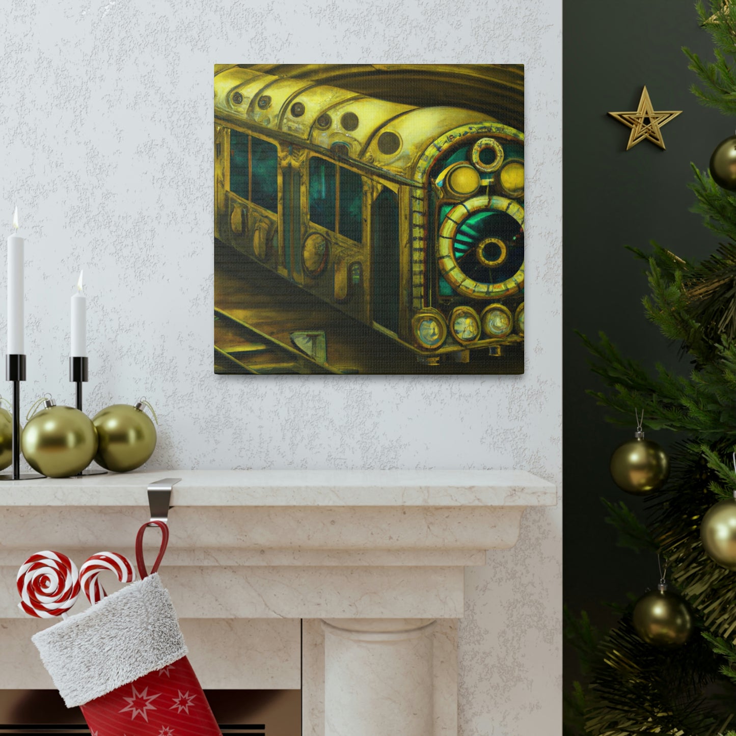 Subway Train Steampunk - Canvas