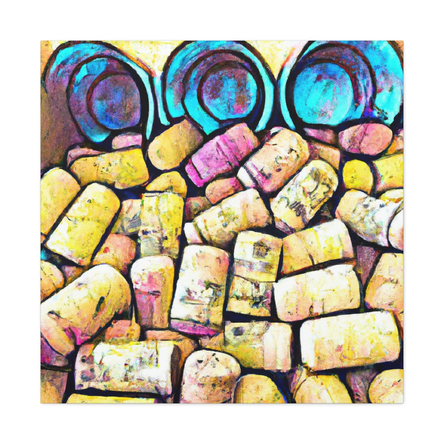 "Corks in a Bottle" - Canvas