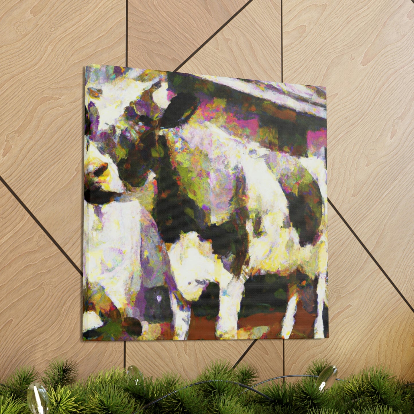 Milking a Countryside Cow - Canvas