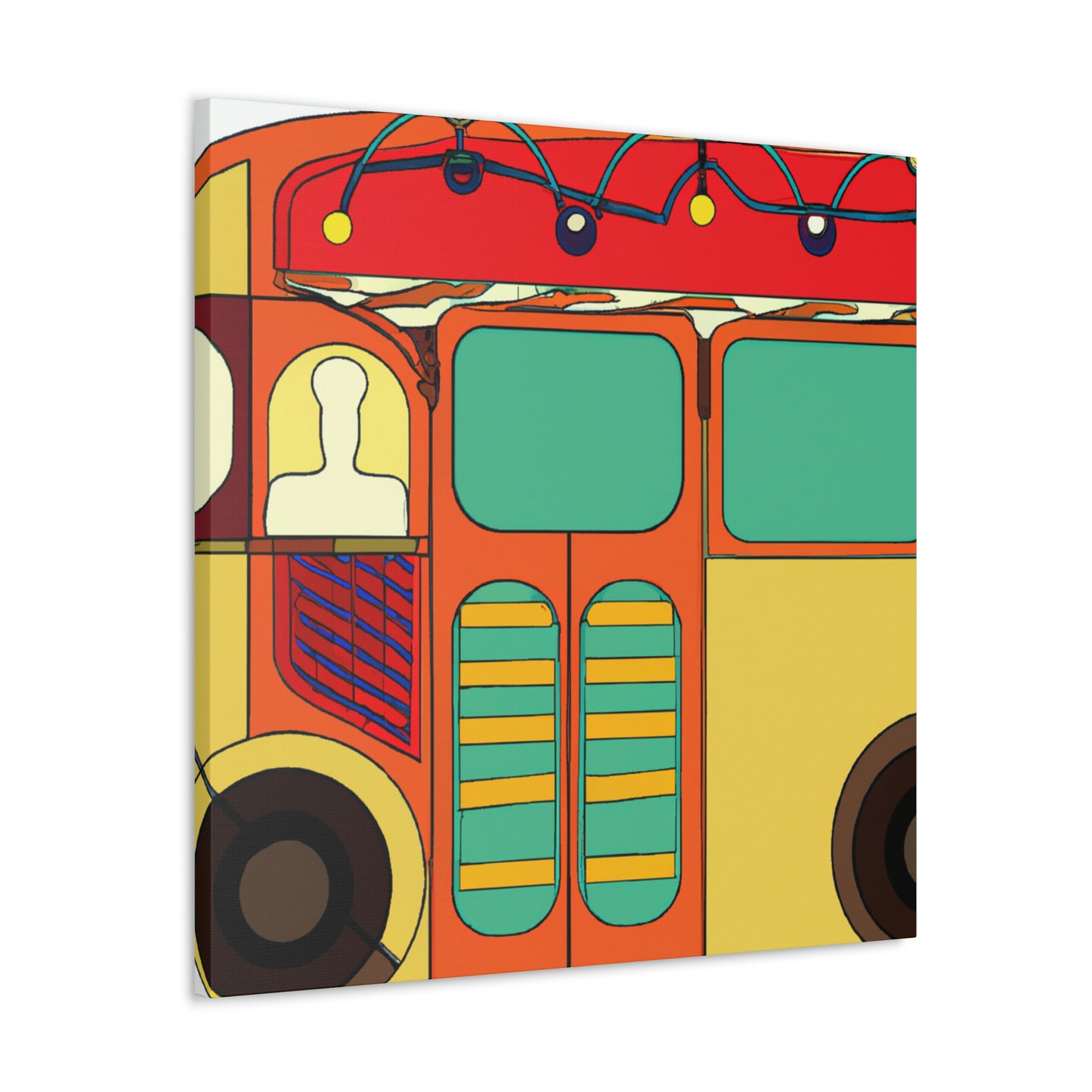 "Bus In Art Deco" - Canvas