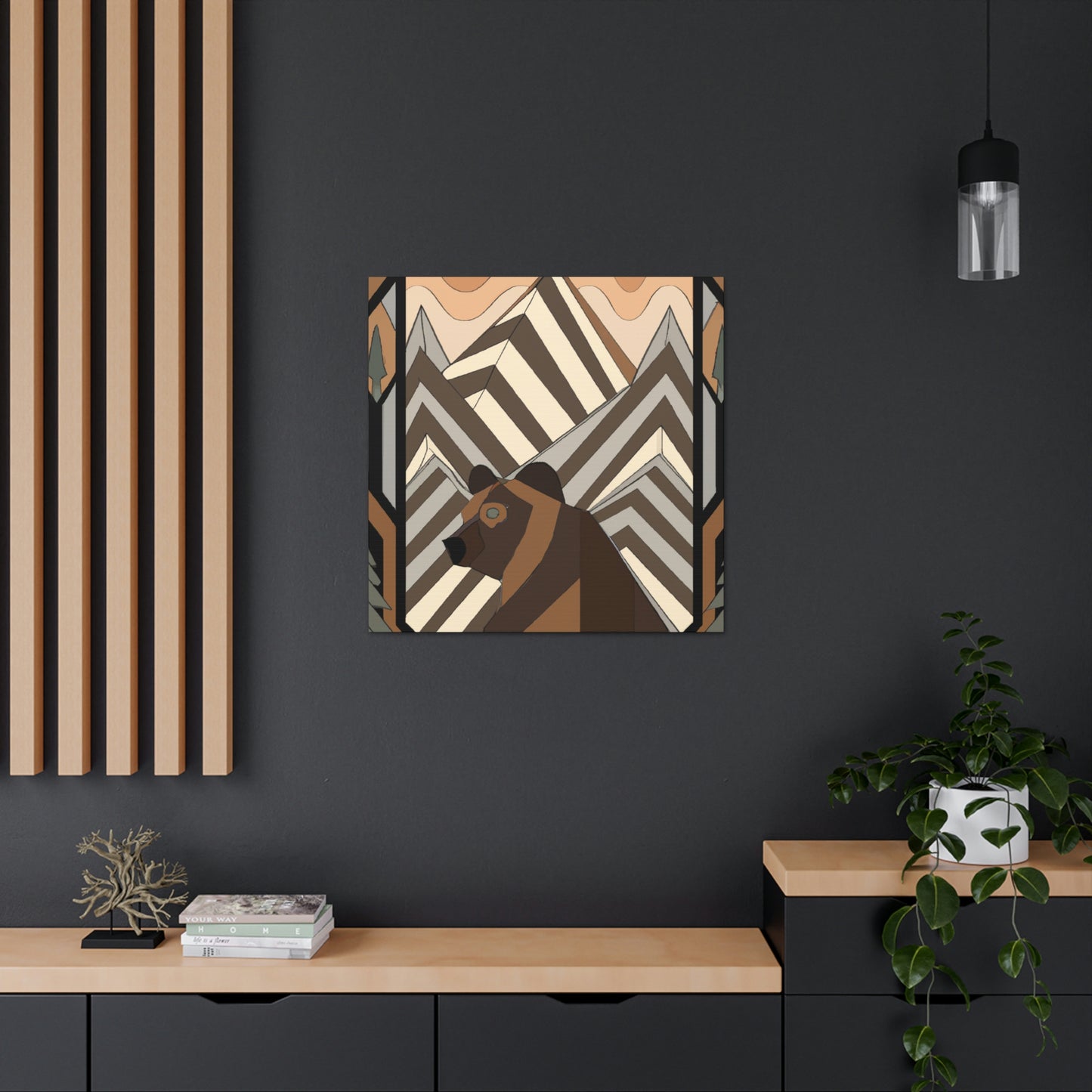 "Dancing Bear: Deco". - Canvas