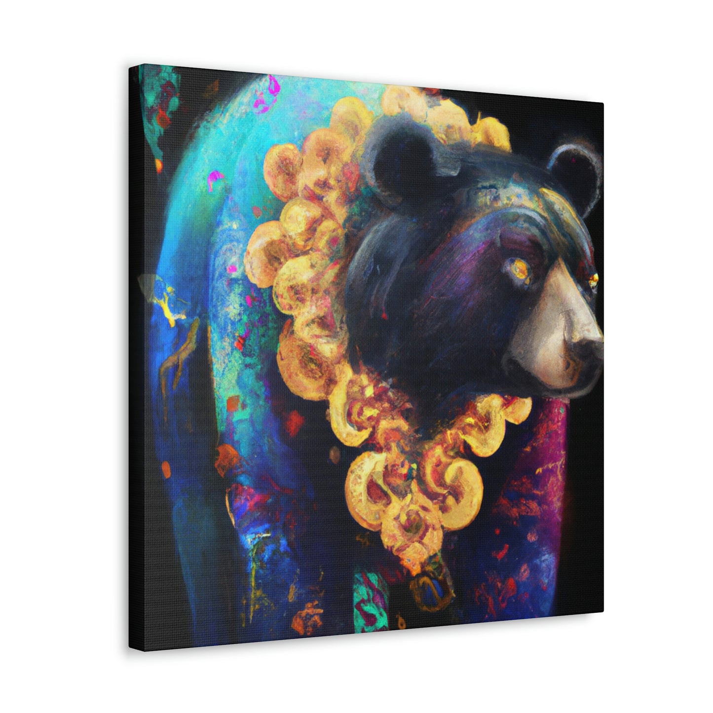 Asiatic Black Bear Gleaming - Canvas