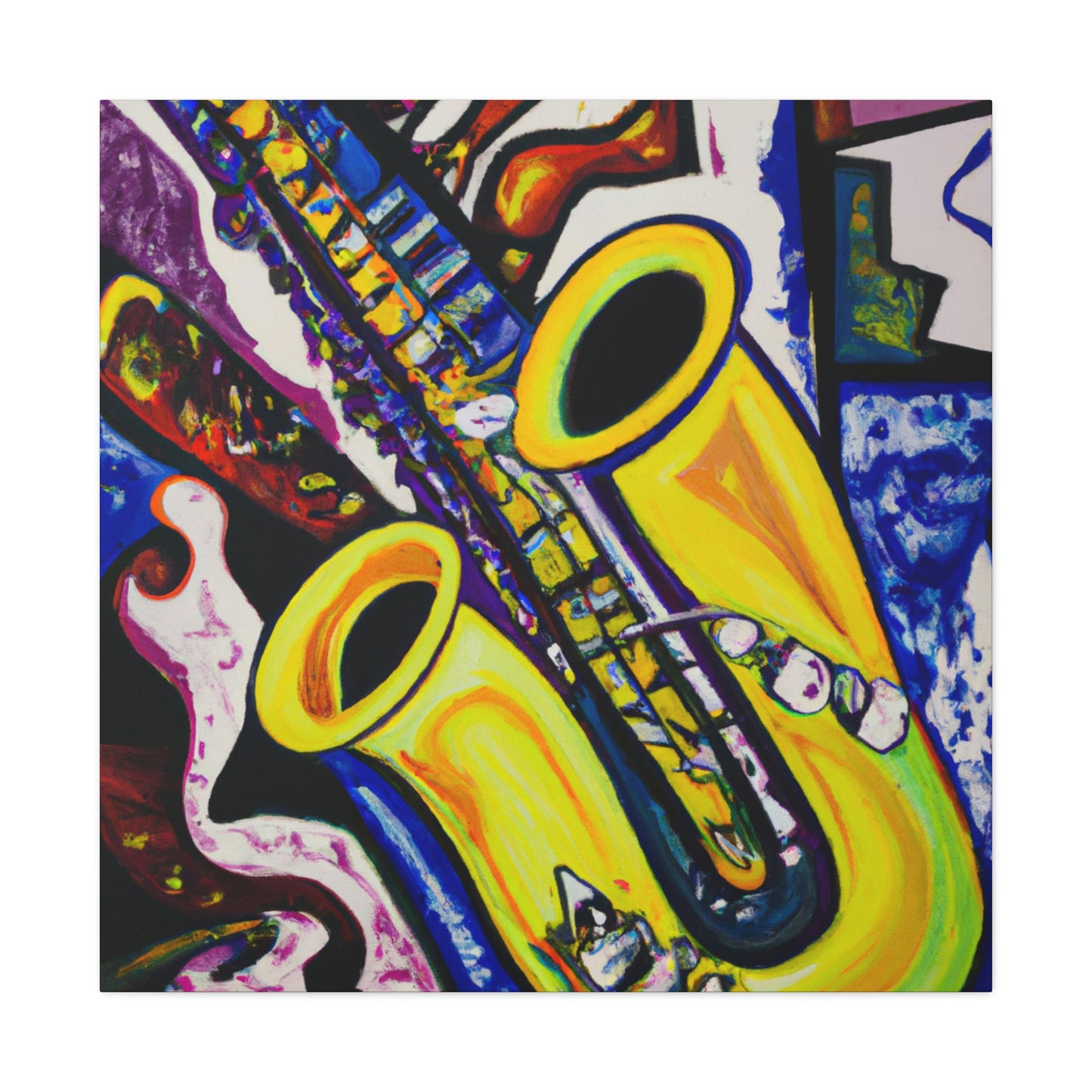 "Saxophone in Motion" - Canvas