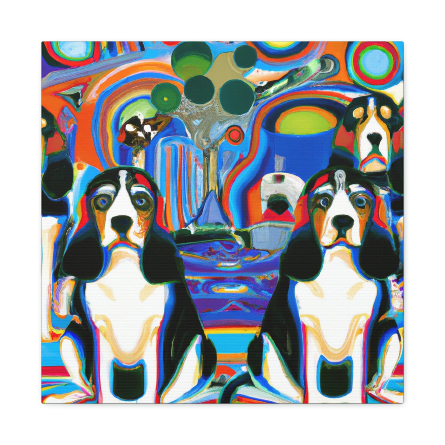 "Beagle in Art Deco" - Canvas