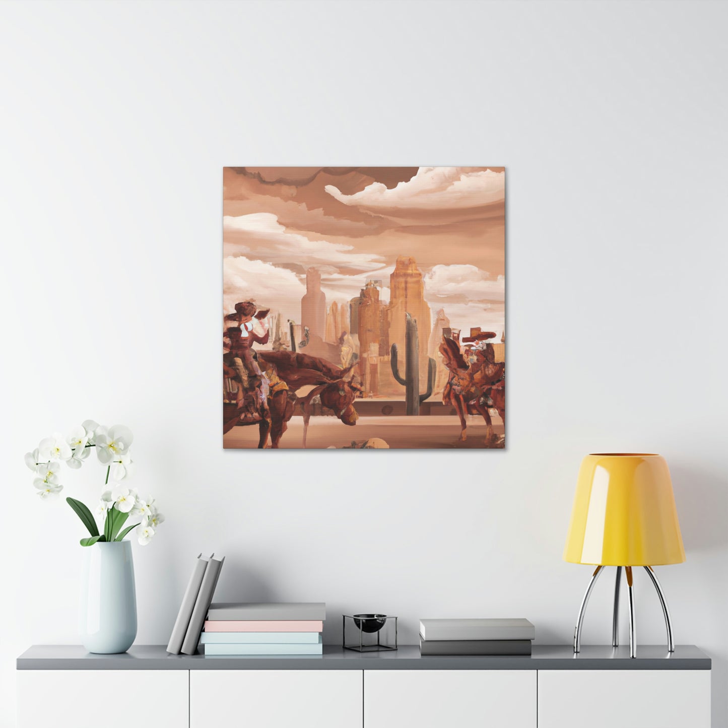 Modern Western Desertscape - Canvas