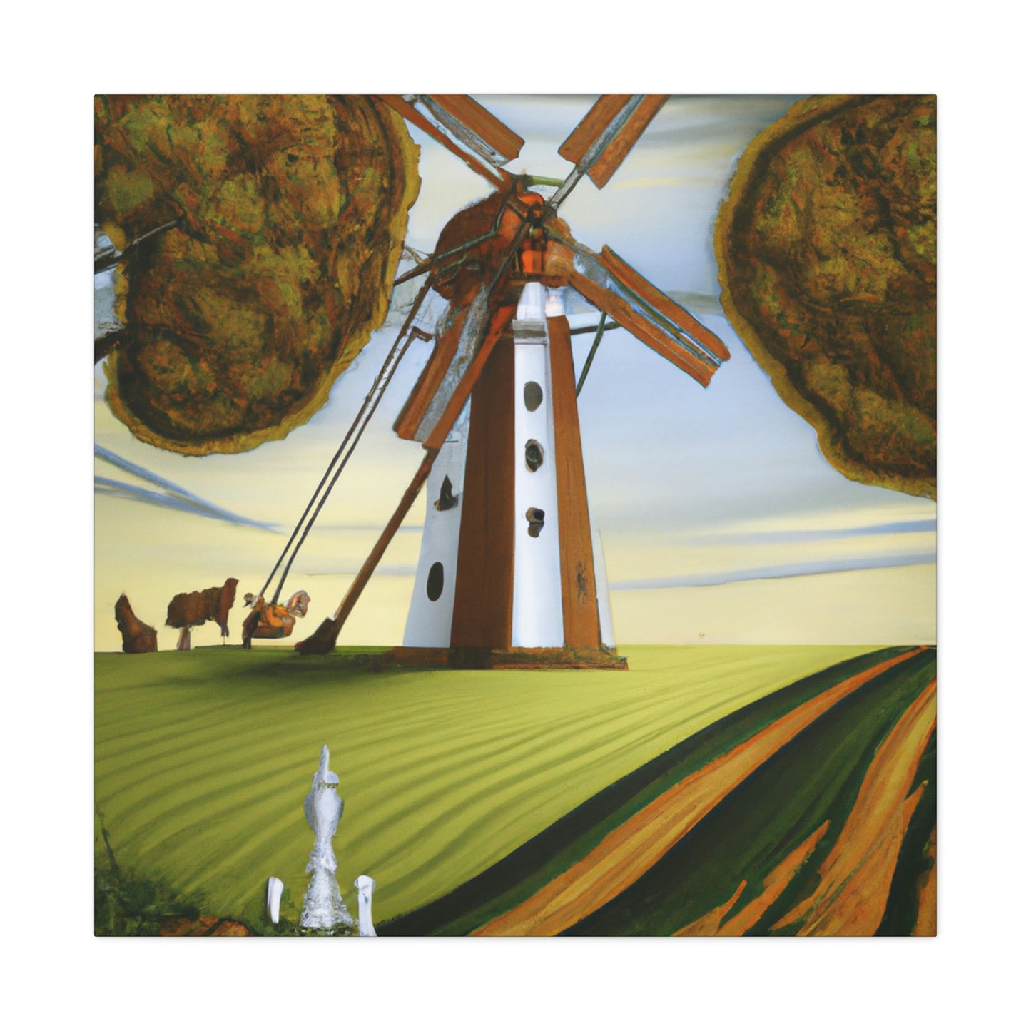 Windmill in Bloomtime - Canvas