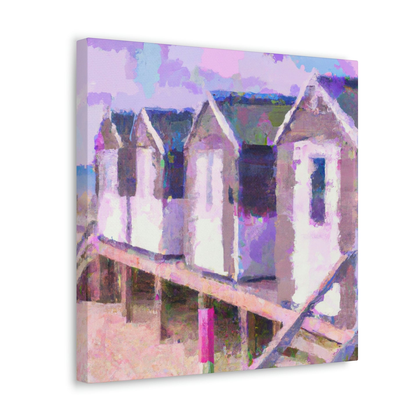 "Beach Cottages Dreaming" - Canvas