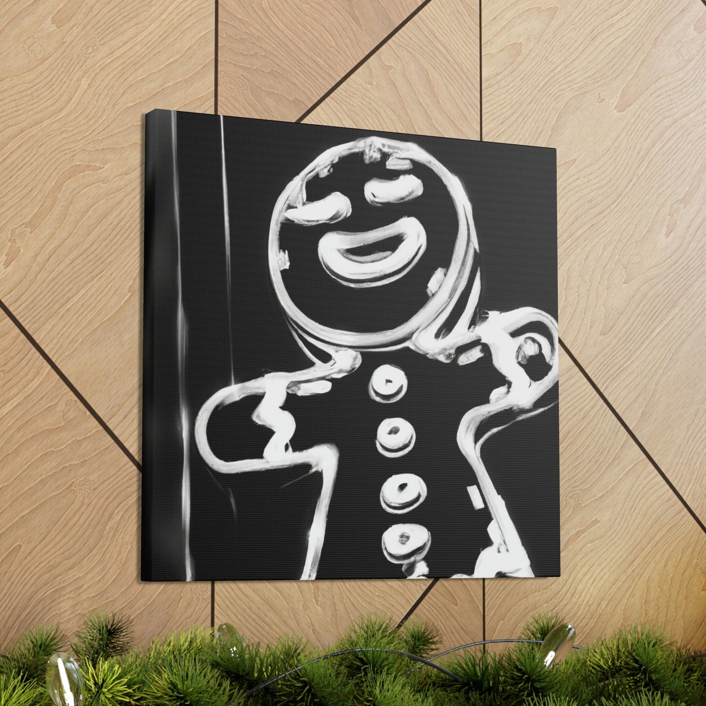 Gingerbread Man Dreaming - Canvas