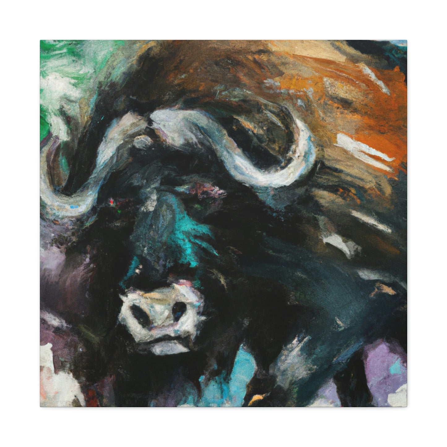 "Musk Ox Expressionism" - Canvas