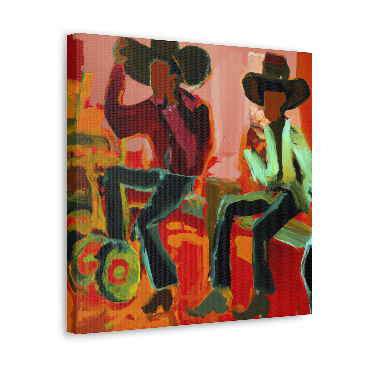 "Cowboy On The Fence" - Canvas