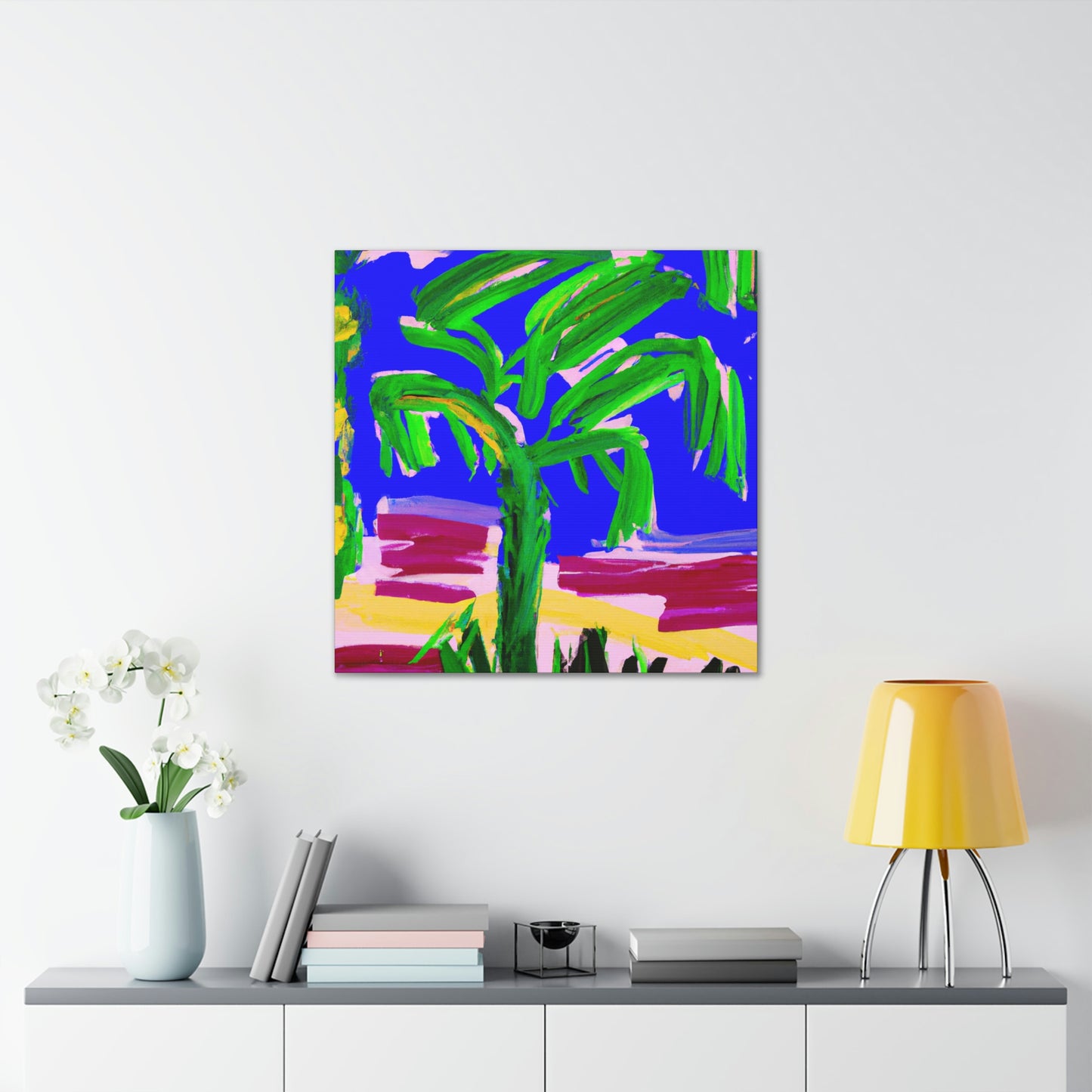 "Palm Tree Oasis Dream" - Canvas