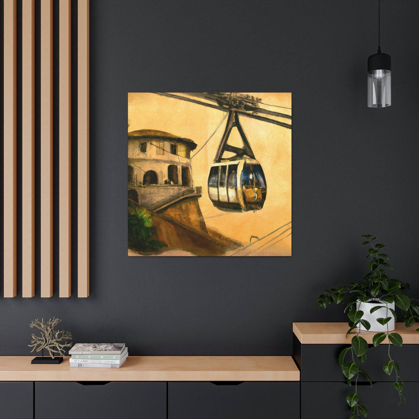 Steampunk Cable Car Dream - Canvas