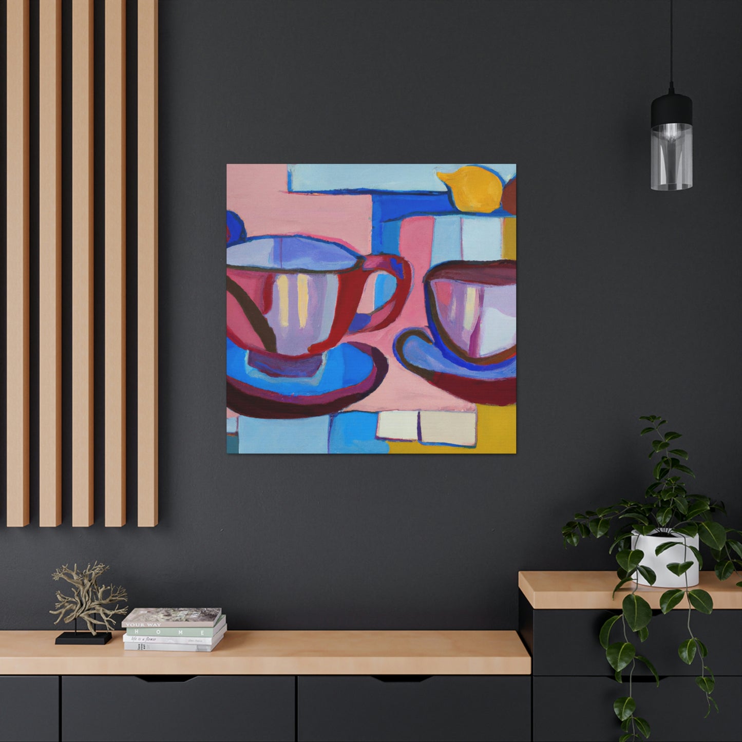 "Tea Cups in Movement" - Canvas