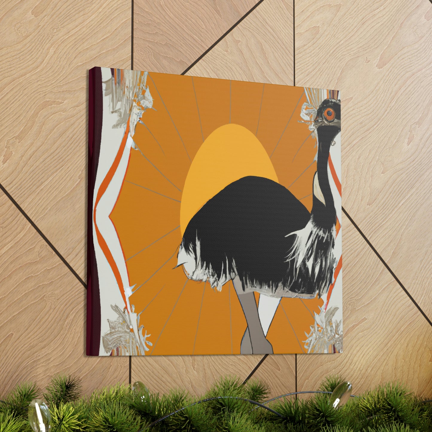 "Emu with Deco Glam" - Canvas