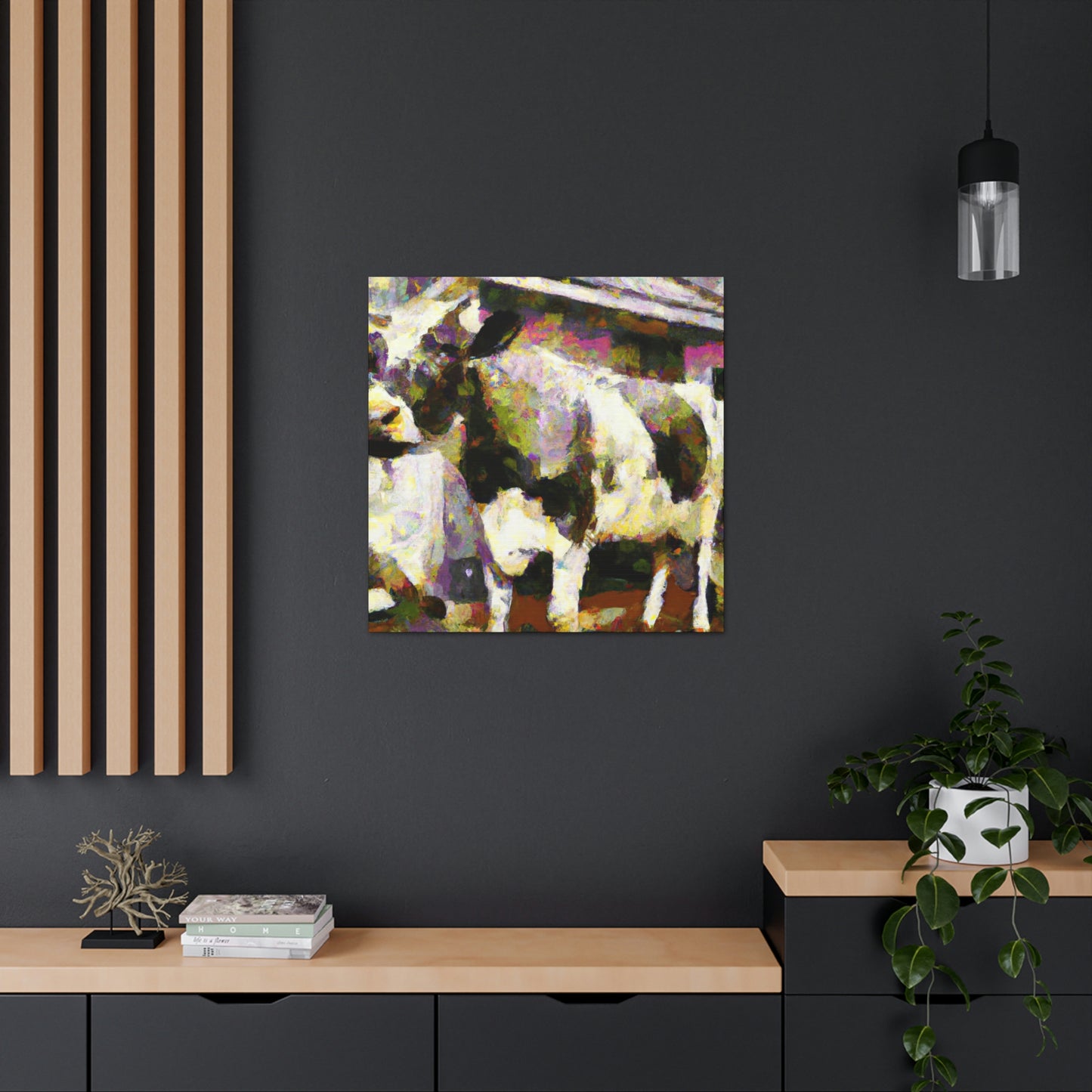 Milking a Countryside Cow - Canvas