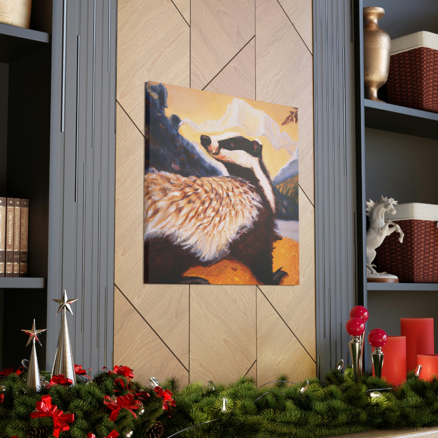 Badger in Deco Style - Canvas