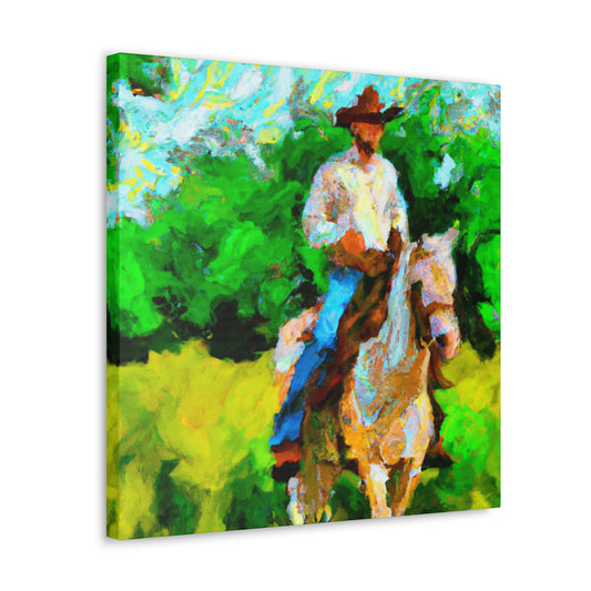 Cowboy on Horseback - Canvas