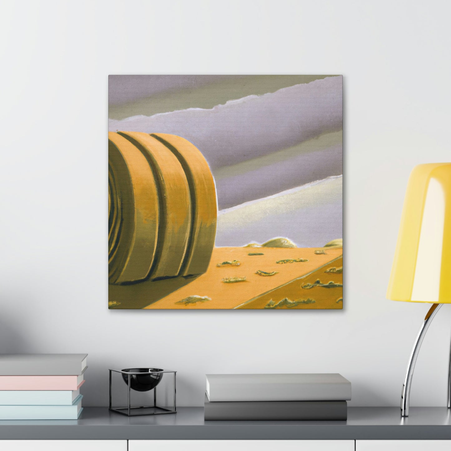 "Hay Bales in Deco". - Canvas