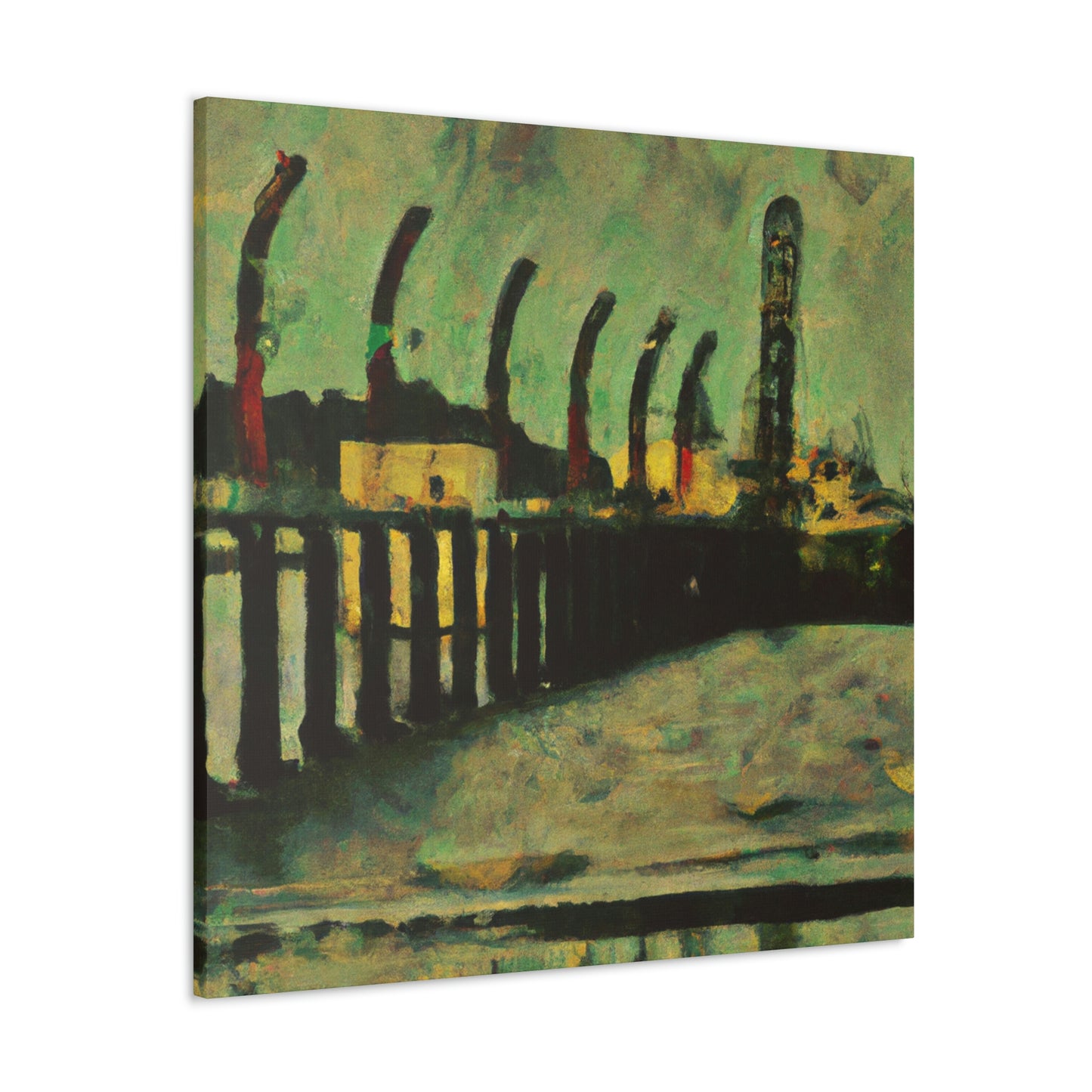 Pier at Nightfall - Canvas