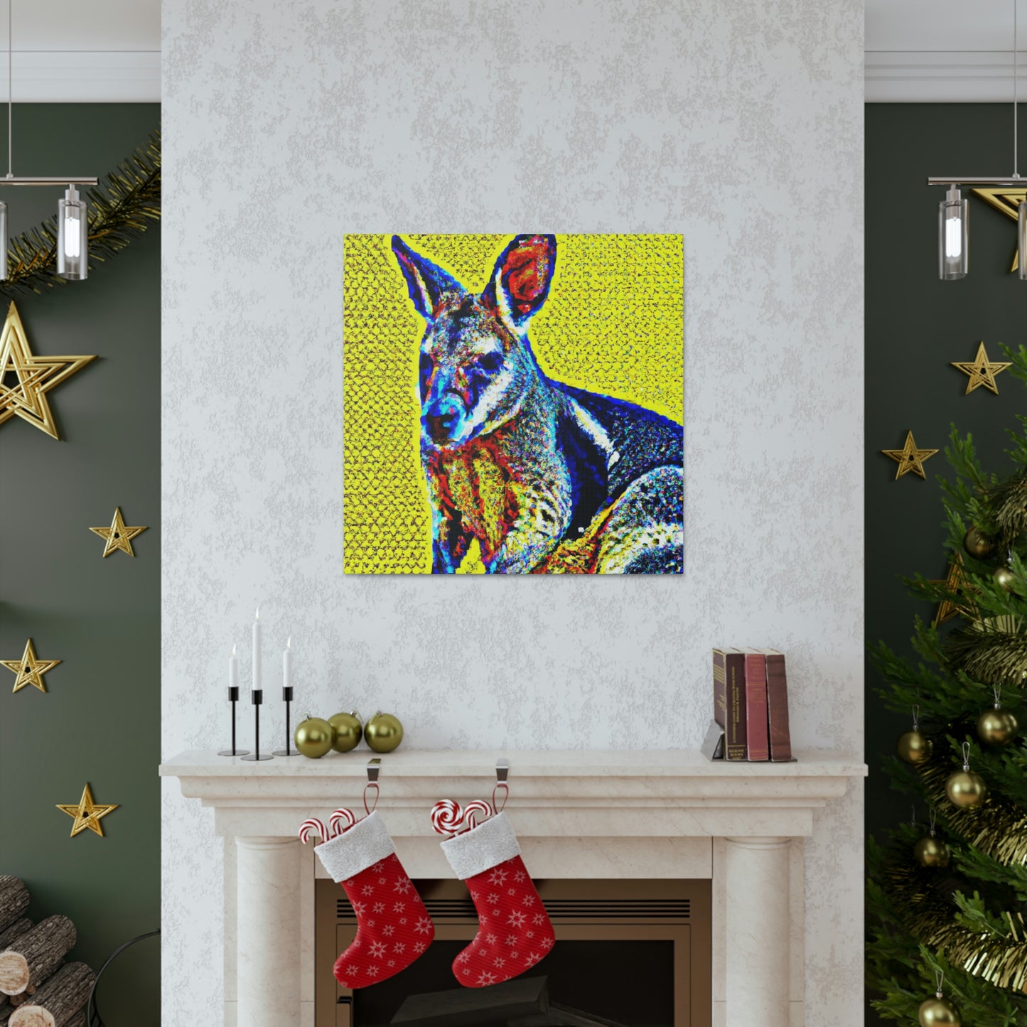 Wallaby in Pointillism - Canvas